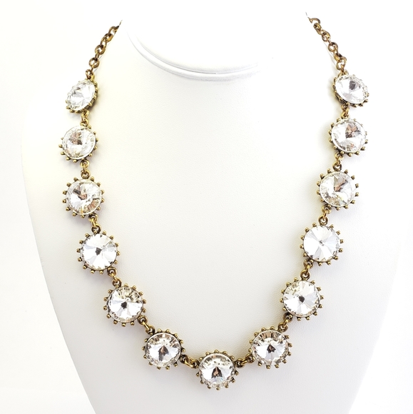 Rhinestone Statement Necklace Rivoli Rhinestones - Picture 2 of 8